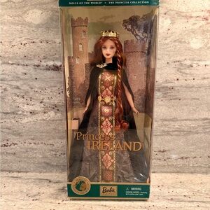 Barbie Princess of Ireland Doll with Red Hair and Gold Accents